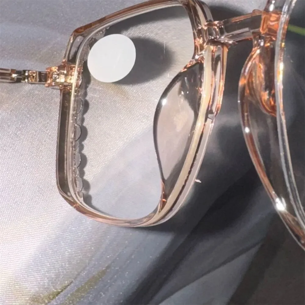 Laureles Women's Geometric Photochromic prescription +2.00 jeweled glasses